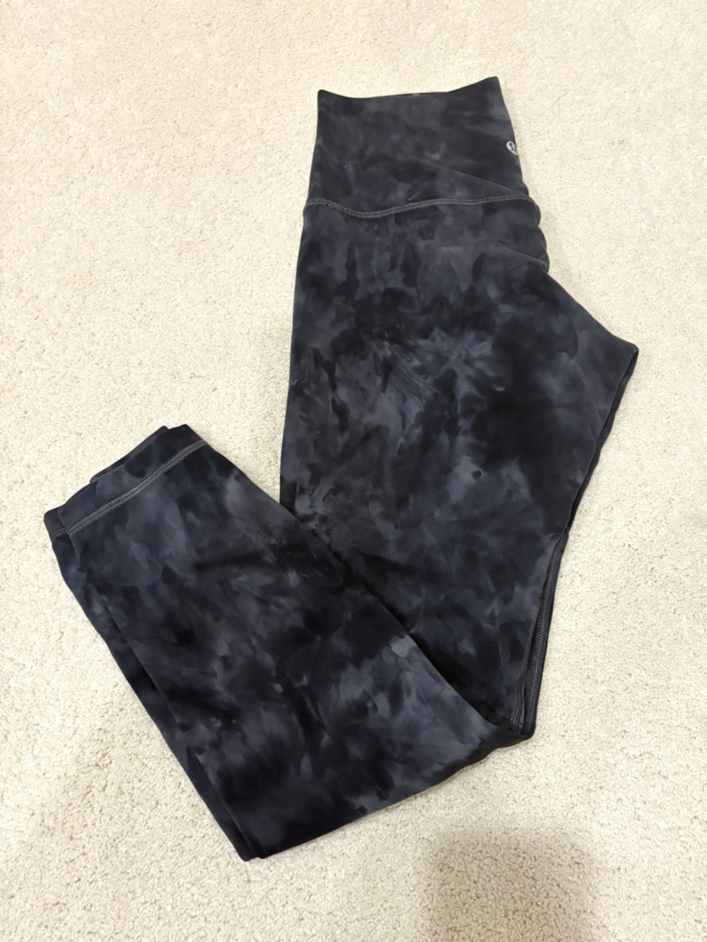 Lululemon Align 25” Pant Diamond Dye Pitch Grey Graphite Grey Size 8 - Picture 2 of 8